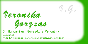 veronika gorzsas business card
